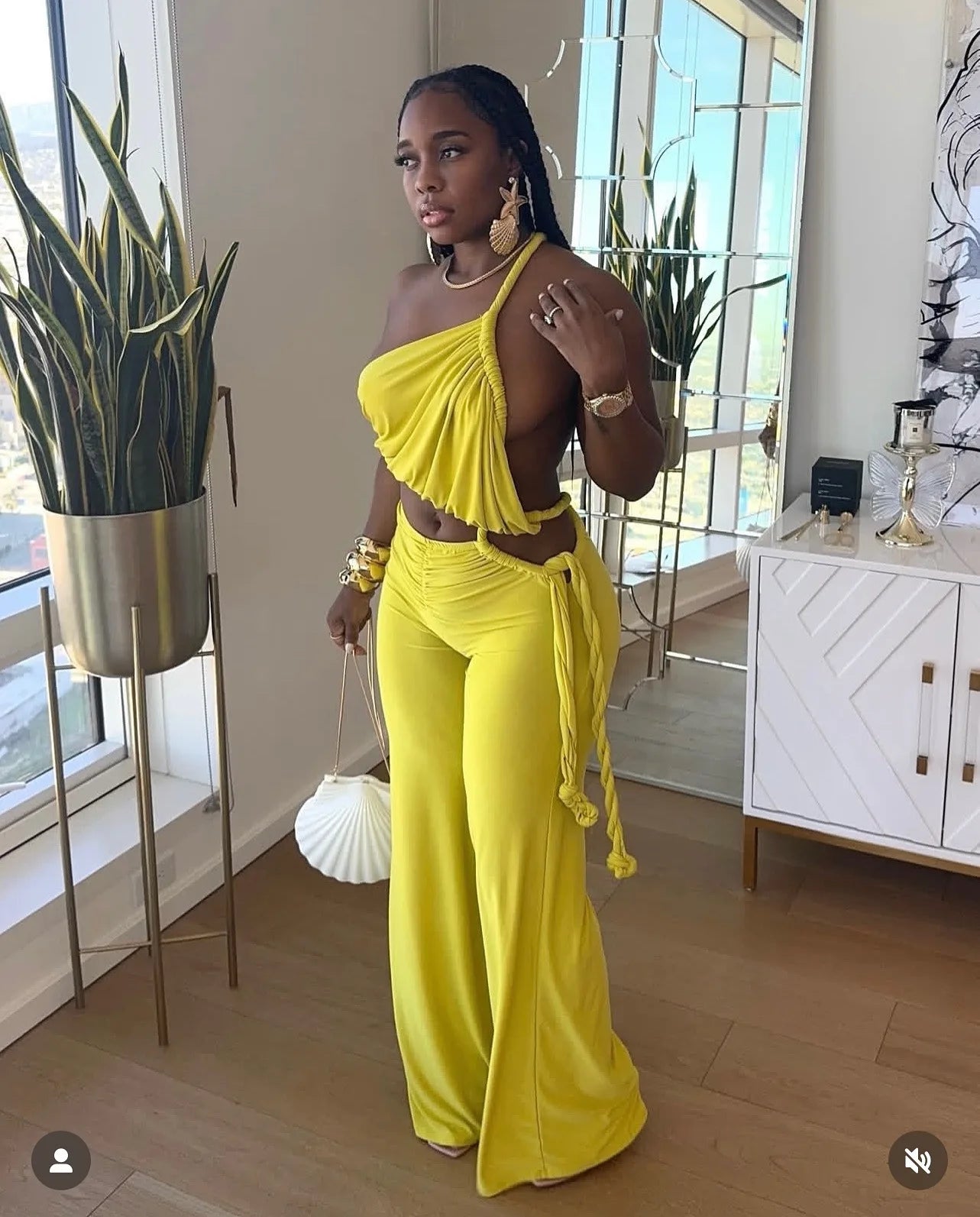 FAGADOER Sexy Ruched Patchwork Bodycon Jumpsuits for Woman Halter Sleeveless Wide-leg Romper Female Streetwear Overalls 2025 New
