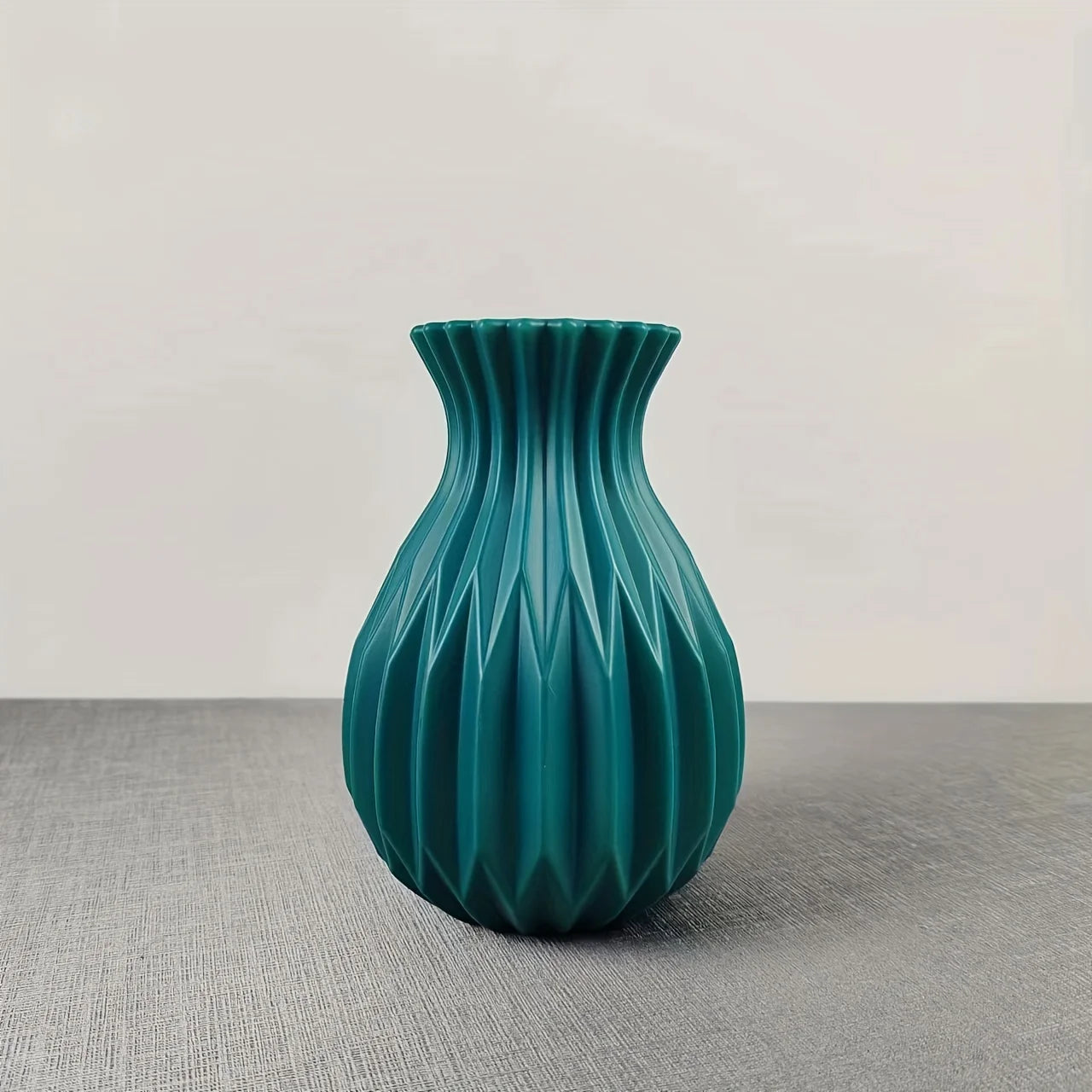 1pc Water Cultivation Imitation Ceramic Plastic Vase Living Room Plastic Home Vase, Modern Minimalist Home Decor