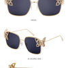 Oversized Square Sunglasses Women Rhinestone Butterfly Frame Sun Glasses 2025 Luxury Brand UV400 Protection Eyewear For Ladies