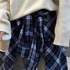 Women's Blouse Retro Style Lapel Loose Shirt 2024 Autumn Plaid Long-sleeve Pocket Shirt For Women Shirts Top  Рубашки Женские