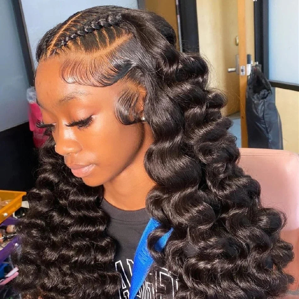 30 40 Inch Loose Deep Wave 13x6 HD Lace Frontal Human Hair Wig Brazilian 13x4 Curly Human Hair Lace Front Wigs Pre Plucked 250%