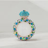 Alizekerr Perfume Bottle Shaped Crystal Evening Bags Women Gorgeous Classy Rhinestone Round Metal Clutch Purses Wedding Party
