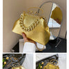 2024 Luxury Women Gold Green Chain Messenger Bags PU Leather Shoulder Bags Shell Clip Designer Handbag And Purse Wedding Clutch