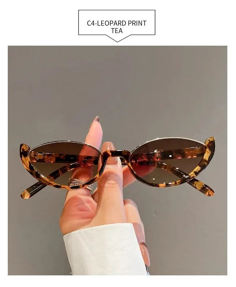 Half Frame Cat-eye Sunglasses Fashion Style Colored Women's Sunglasses Uv400 Fashion Shades Eyewear Summer Anti UV Sunglasses