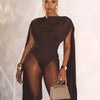 Joskaa Chic and Elegant Tassel Swing Collar Bodysuit Women Hipster Sexy One Piece Rompers 2025 Spring Midnight Party Club Tops