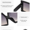 KAMMPT Square Oversized One-pieces Sunglasses Men Women Trendy Gradient Goggle Eyewear Fashion Luxury Brand Design Sun Glasses