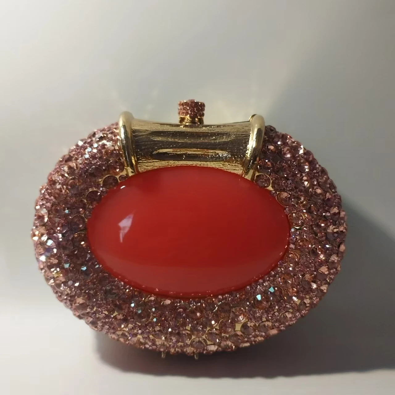 XIYUAN Oval Shaped Crystals Evening Clutch Bags Women Boutique Diamond Clutch Purses And Handbags Bridal Wedding Gem Phone Purse