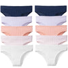 BZEL 10PCS/Set Women's Panties Sexy Breathable Underwear Comfortable Lingerie Cotton Striped Briefs Fashion Cozy Underpants Sale