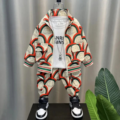 Spring Autumn Baby Clothes Suit Boys Outfit Sets Koean Girl Boys Coat + Pants SetsChildren's Set 2 To10 years Kids Outfits