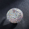 Stonefans Colorful Round Finger Rings Wedding Jewelry for Women Adjustable Christmas Boho Rhinestone Open Ring Free Shipping