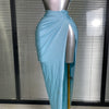 New Women Sexy Two Pieces Set Stretched Crystal Diamonds Night Club Skirt Suits Laced Singer Dancer Stage Performance Costume