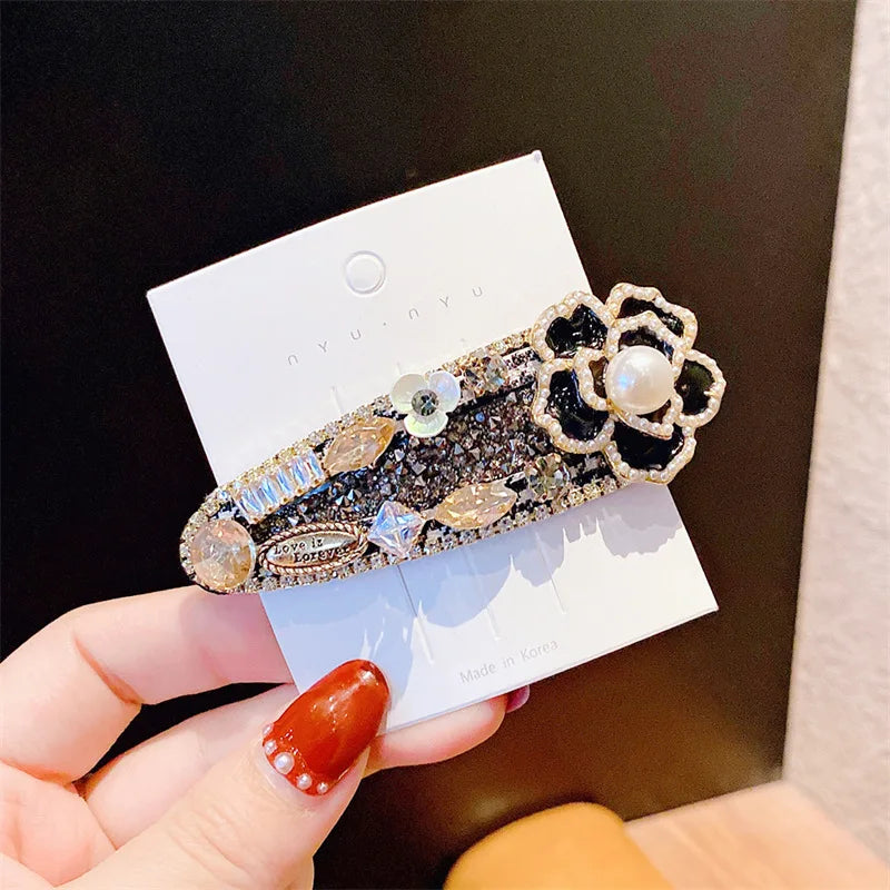 Luxury Jewelry Camellia Pearl Women Hair Clips Hair accessories for women