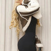 Weird Puss Furry Patchwork Women Crop Jacket Hipster Full Sleeve Open Stitch Hipster Streetwear Warm Outwear Basic Wild Coat