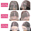 Water Wave Lace Wigs 180Density Transparent 4x4 Closure Lace Wigs For Women Deep Curly Bob Wig Side Part T Part Human Hair Wigs