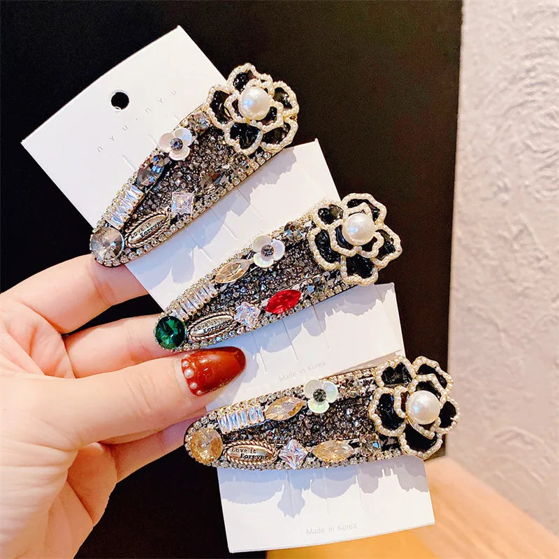 Luxury Jewelry Camellia Pearl Women Hair Clips Hair accessories for women