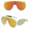 New Fashion Personality Hip Hop Cool Cyberpunk Sunglasses with Large Frame UV400 Anti UV Eyeglasses Oculos De Sol Feminino