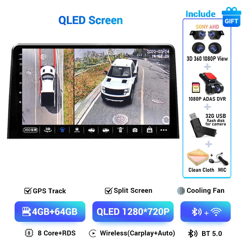 Android 14 Carplay Car Radio Stereo Multimedia Video Player For Citroen Berlingo 2019 Peugeot Partner Rifter 2020 For Opel Combo