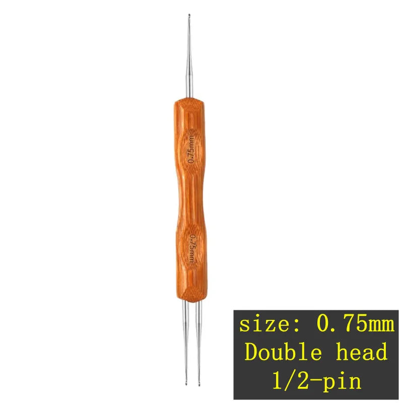 1pcs Wooden Crochet Dreadlocks Braid Needle Feather Wig Hook Needles Threader Knitting Hair Crochet Needles Hair Extension Tools