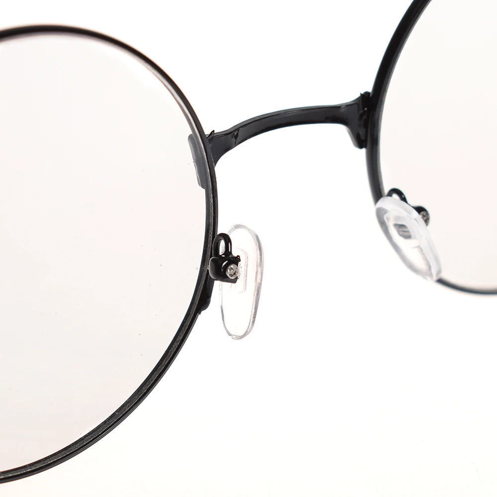 New Metal Frame Glasses Clear Round Lens Eye Glasses for Women Men Large Oversized Eyeware Harajuku Decorative Glasses Gifts
