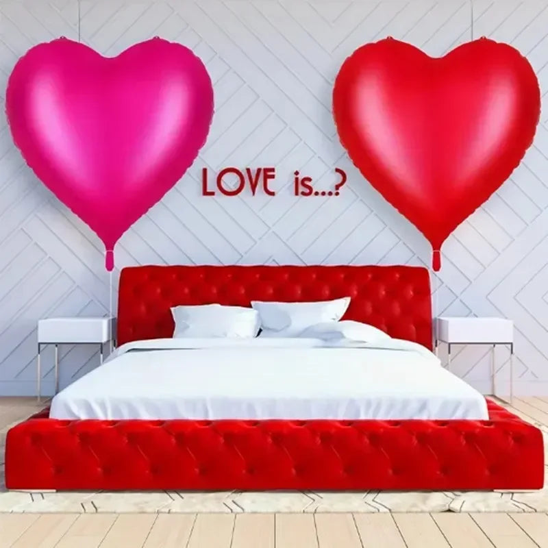3/1PC 63Inch Extra Large Love Balloons Aluminum Film Red Heart Shaped Balloons Birthday Valentine's Day Wedding Party Decoration