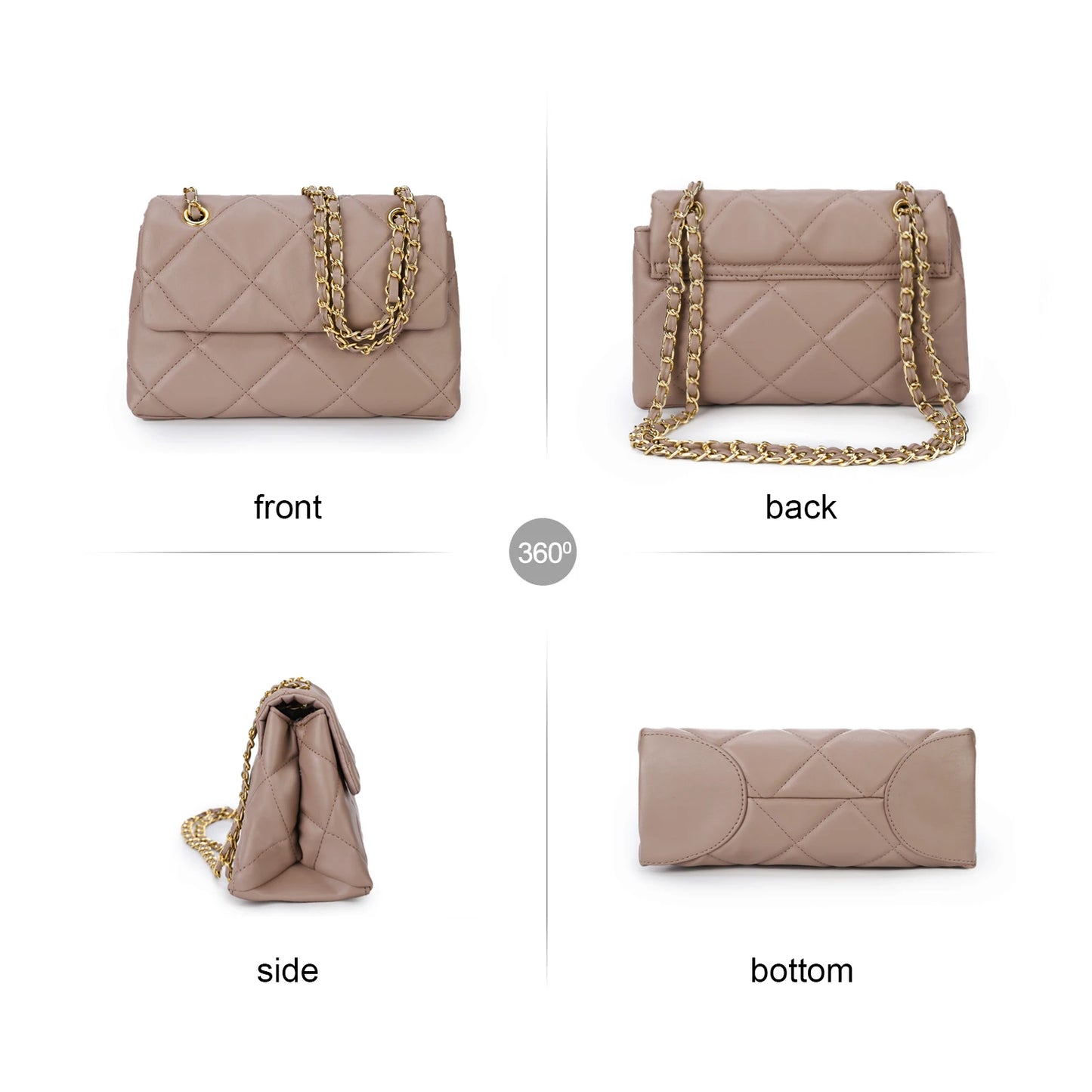 Mobile Phone Shoulder Bag Women's Quilted Handbag Crossbody Bags Vegan Leather Shoulder Bag with Card Slot Adjustable Removable