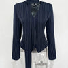 Tossy Elegant Female Striped Suit Coat For Women Scarf Lace-Up Patchwork V-Neck Long Sleeve Luxury Outwear Female Jackets Coat