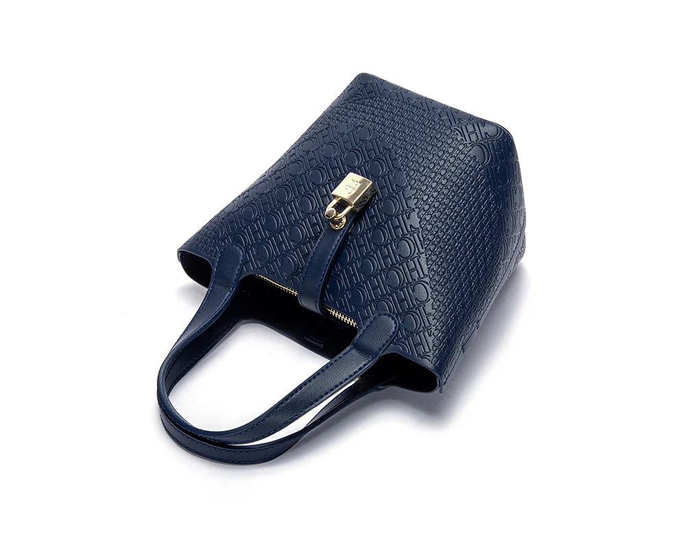 Retro Classic Women's Fashion Handbags Pure Color Design Metal Lock Buckle Accessories Ladies Shoulder Bags Minimalist Versatile