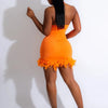 Elegant Luxury Sequins See Through Feather Mini Dress Celebrity Halter Backless Women‘s Sexy Birthday Party Nightclub Vestidos