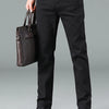 Men's pure black jeans Korean version trendy straight fit pants men's comfortable and elastic classic business jeans