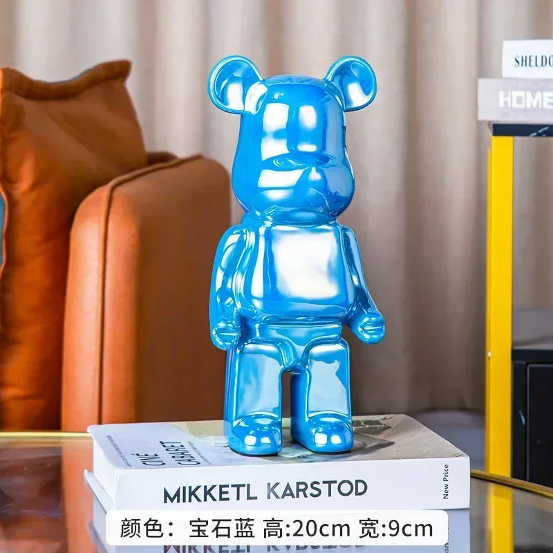20/28/35cm Aesthetic Bear Figure Stautes Ceramics Violent Bear Figurines Sculptures Decor Luxury Room Decorations Home Ornament