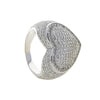 Full Micro Paved CZ Hollow Heart Ring High Quality Iced Out Bling Cubic Zirconia For Women Girlfriend Valentines Finger Jewelry
