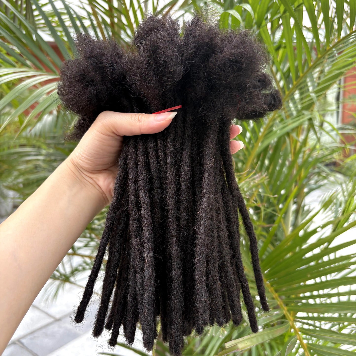 0.6cm 4-8Inch Regular Loc Extension Human Hair 50 Strands Full Handmade 100% Human Hair Dreadlock Extensions for Men Women