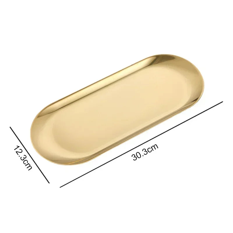 Stainless Steel Cosmetic Storage Tray False Nails Dish Tools Storage Tray Nail Art Equipment Plate Doctor Surgical Dental Tray