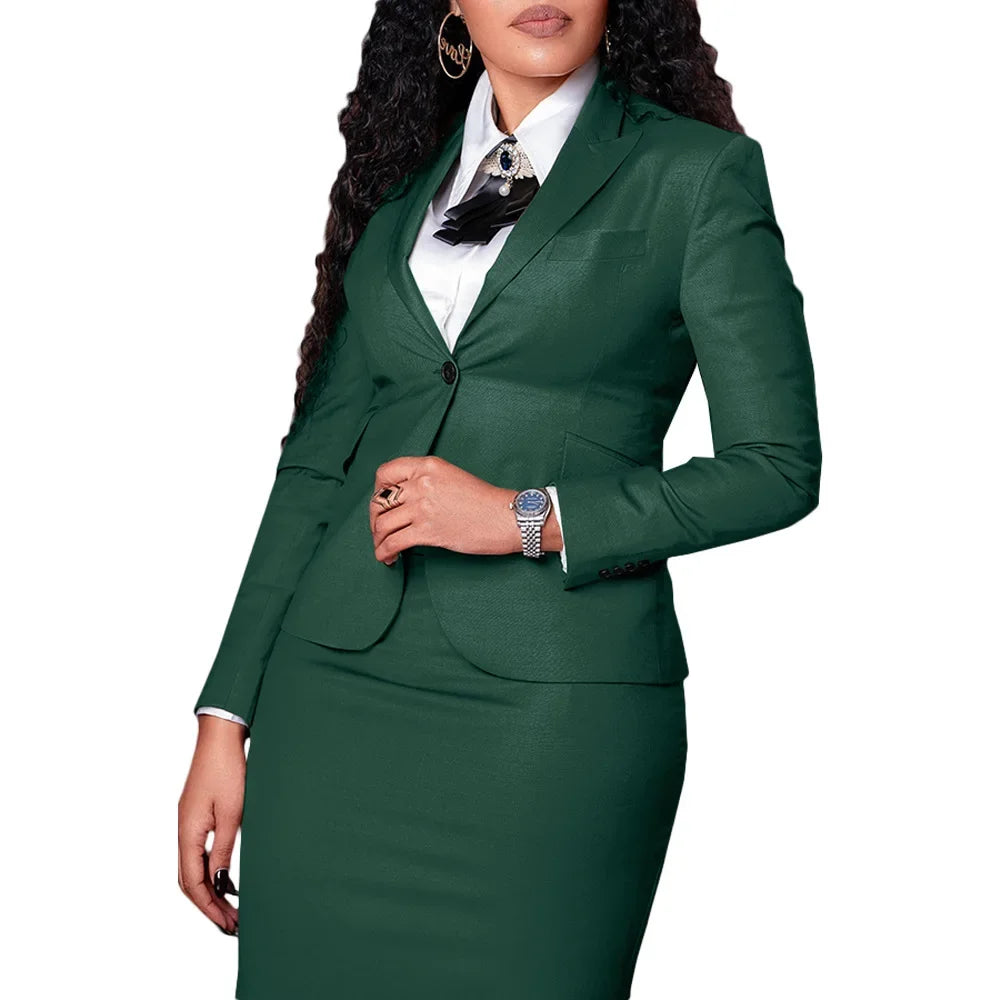 BWQ Women's Set Full Sleeve Button Blazer + Skirts Suit 2025 Winter Casual Streetwear Two 2 Piece Set Africa OL Work Outfits