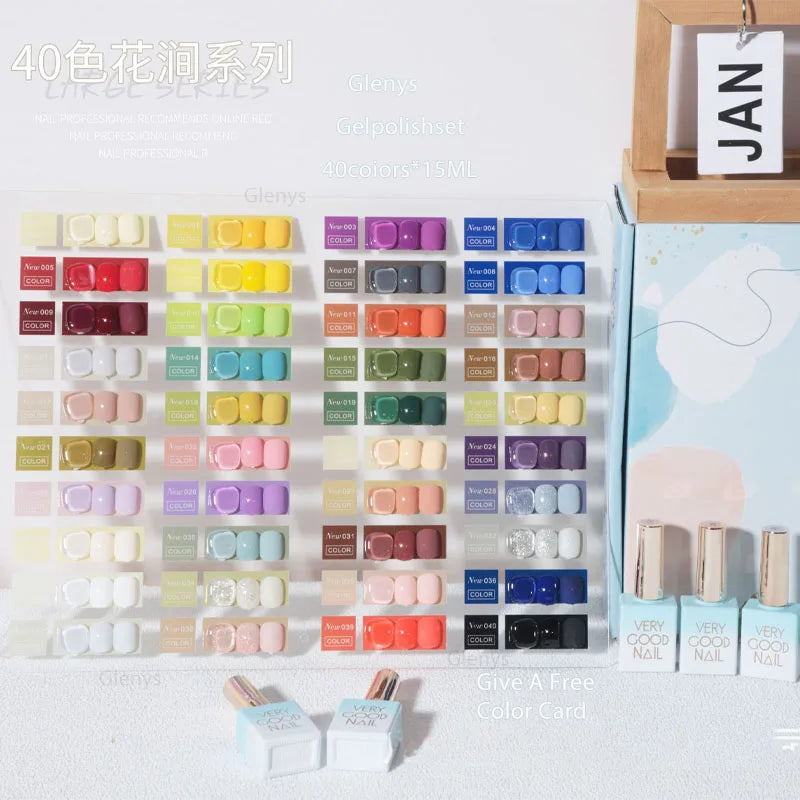 2025 New Gradient Color Bottle High End Nail Gel Set Solid Bare Color Nail Enhancement Points Wholesale by Professional Manufact