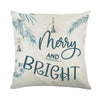 Linen Christmas Pillow Cover Snowman Elk Pillow Case 2024 Christmas Decoration for Home New Year Sofa Car Cushion Cover 45x45cm
