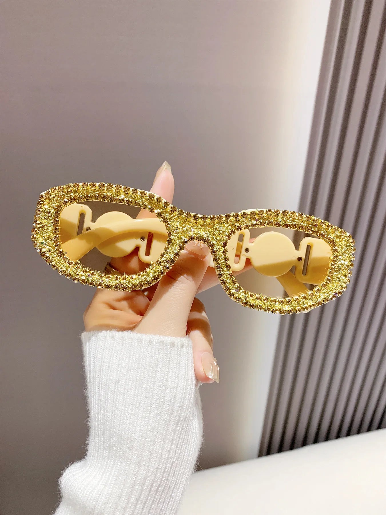 Fashion Square Sunglasses for Women Rectangle Brand Shades Sun Glasses Bling Diamond Eyeglasses Uv400 Glittering Accessories