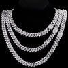 Caraquet Punk Hip Hop Cuban Link Chain Choker Necklace Iced Out Rapper Crystal Necklace Fashion Bling Rhinestone Jewelry Gift