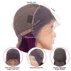 Dark Purple Bob Lace Front Wigs Human Hair Colored 13x4 Lace Frontal Short Straight Purple Bob Wig Pre Plucked with Baby Hair