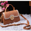 Fashion Diamonds Women Handbags 2023 Red Genuine Leather Lady Shoulder Messenger Bag Crocodile Pattern Portable Shell Tote Bags