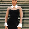 Nsauye Pullover Women Sexy Mesh See Through Turn Down Collar Night Club Dress Evening Party Summer Short Elegant Fashion Dress