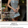 VC 2024 Summer New Women's Sexy Sleeveless Diamond Lace Up Mini Dress Shiny Crystals Bodycon Celebrity Club Party Cocktail Dress