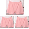 3pcs Cotton Women Panties Lady Plus Size Boxer Underwear High Waist Briefs Solid Color Female Shorts Safety Panty