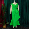Elegant Dresses for Women One Shoulder Sleeveless Ruffles Mermaid Floor Length Luxury Birthday Party Dinner Vestidos Mujer Dress