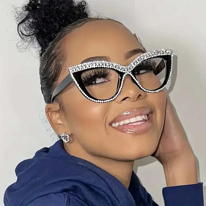Flower Cat Eye Retro Rhinestones Sun Glasses for Women Elegant Fashion Men Trend Brand Designer Outdoor Party Shades Eyewear