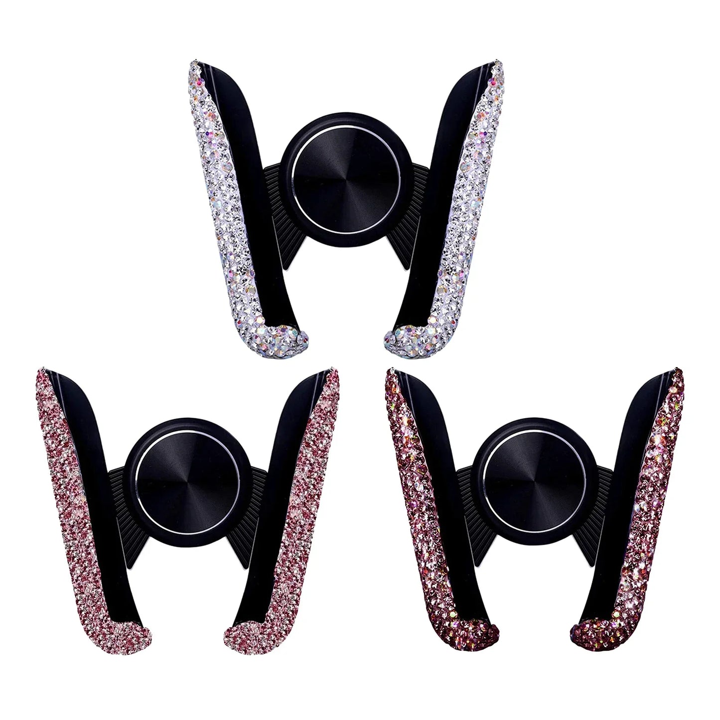 Car Phone Holder Women Diamond Crystal Car Air Vent Mount Clip Mobile Phone Holder Stand in Car Bracket Interior Accessories