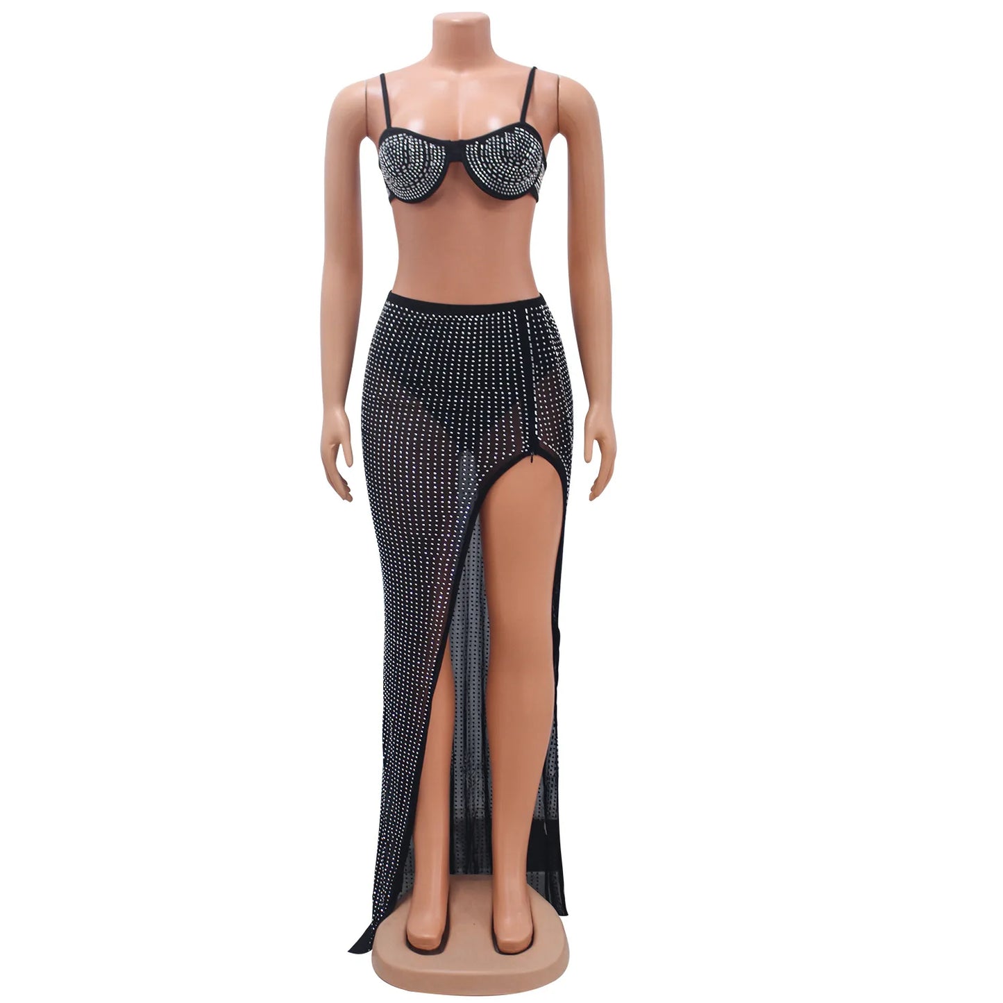 High Waist 2 Piece Bikini Set With Cover Up 2022 Swimsuit Women Print Sleeveless Bathing Suit Beachwear Swimming Biquini New
