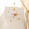 Crib Mobile Bed Bell Wooden Baby Rattles Soft Felt Cartoon Animal Bed Bell Newborn Music Box Hanging Toy Crib Bracket Baby Gifts