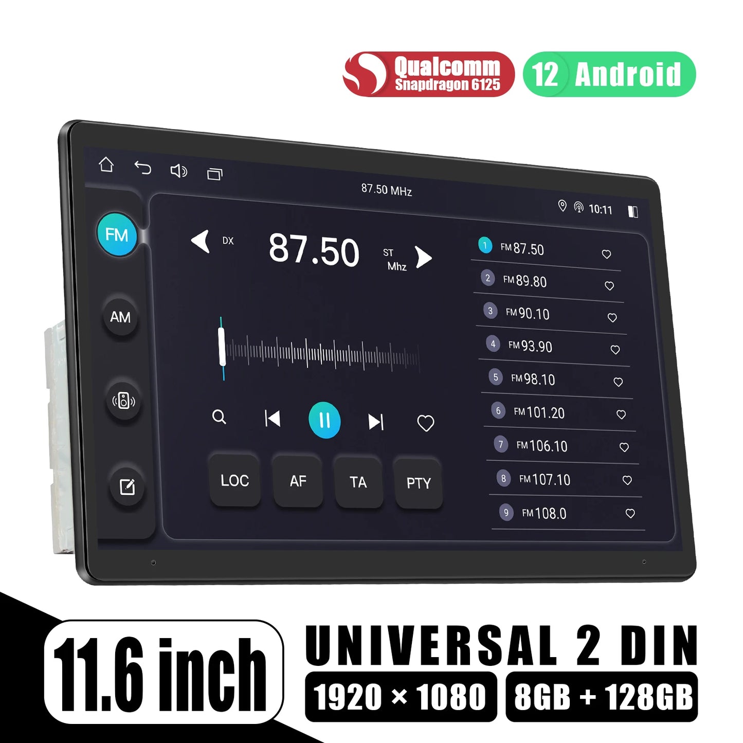 JOYING 11.6“Android Car Radio Stereo Multimeida Player Double Din  Head Unit With Wireless Carplay Android Auto US/EU Warehouse