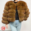 Maomaokong 2025 Natural Real Fox Fur Coat Women Winter Warm Luxury Fur Jacket Detachable Long Sleeves Female Vest Furry Coats